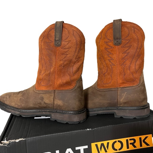 Ariat Men’s Groundbreaker Steel Toe Brown/ Ember Electrical Hazard Size 13 Wide - Picture 4 of 9